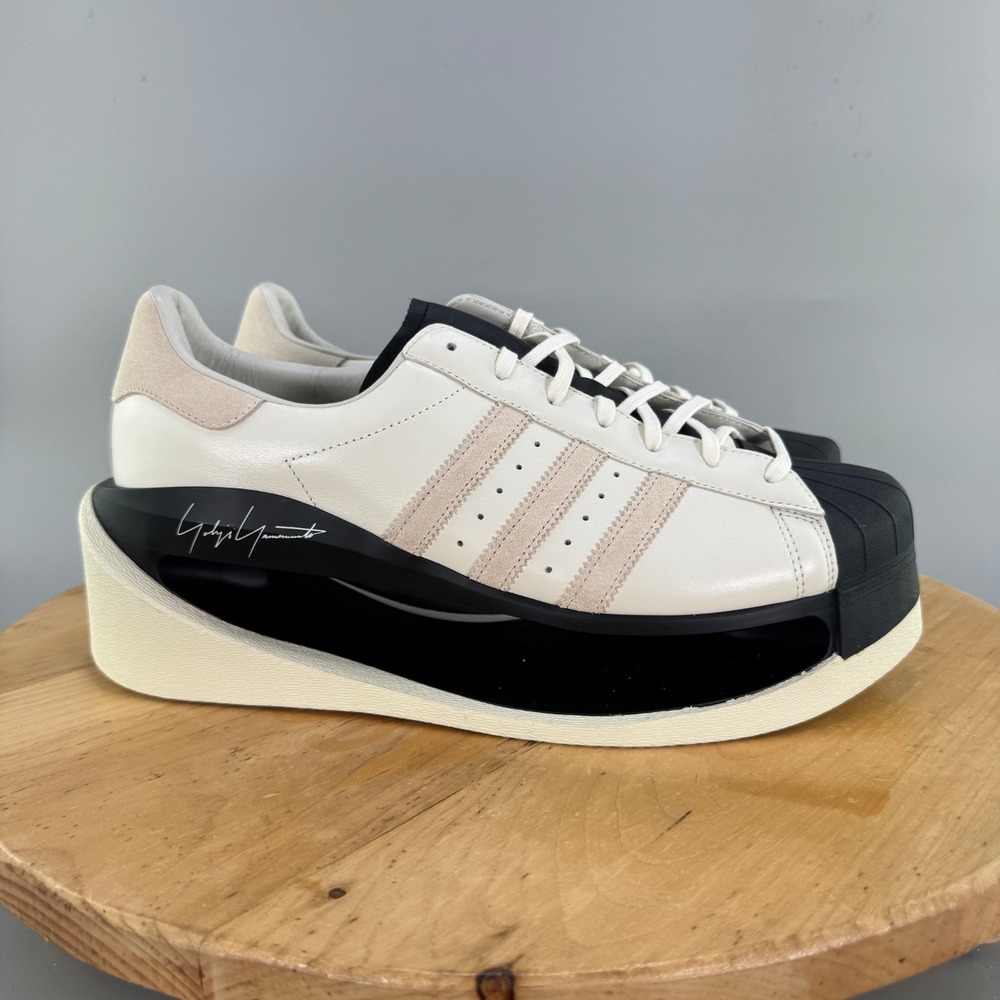 adidas Y-3 Gendo Superstar  Men's Size 12 White Black Leather Sneaker IF2030 NEW